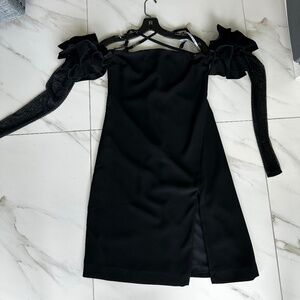 Versace Couture Black Off Shoulder Dress size 4 NWT